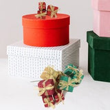 12-Pack of Glittering Christmas Gift Boxes - Festive Holiday Wrapping Supplies