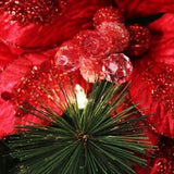 Red Velvet Poinsettia Flower Stem | 11