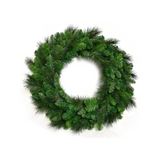 Deluxe Evergreen Wreath - 30" Wide - 190 Lifelike Tips (Set of 6)