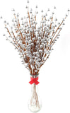 24 Premium Artificial Berry Stem Picks - Durable Decorative Wire Branches for Crafting and Floral Arrangements