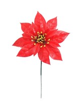 Red Plastic Poinsettia Flower Picks | 6-Inch Wide | Holiday Xmas Accents | Trees, Wreaths, & Garlands | Gift Wrapping | Christmas Picks | Home & Office Decor (Set of 200)