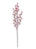 Red Waterproof Berry Spray | 18-Inch | Holiday Xmas Picks | Trees, Wreaths, & Garlands | Christmas Berries | Home & Office Decor (Set of 72)