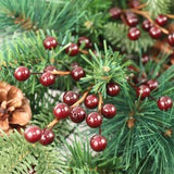 Burgundy Holly Berry Stems with 35 Lifelike Berries | 17-Inch | Holiday Xmas Picks | Trees, Wreaths, & Garlands | Christmas Berries | Home & Office Decor (Set of 24)