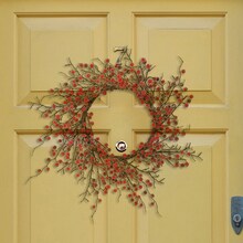 Magic Berry Wreath with Red Berries - 24" Wide (Set of 2)