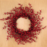Red Rosehip Berry Wreath  - 22" Wide (Set of 2)