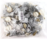 Traditional Silver Glitter Picks with Dove Bird, Gift Box, & Ball | Holiday Xmas Accents | Trees, Wreaths, & Garlands | Gift Wrapping | Christmas Picks | Home & Office Decor (Set of 24)