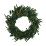 Angel Pine Wreath with 218 Tips & 6 Pine Cones - 24" Wide (Set of 6)