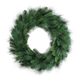 Mixed Pine Wreath - 30" Wide with 108 Lifelike Tips (Set of 2)