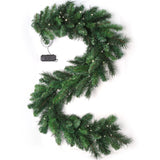 Floral Home by Artificial Flowers Christmas Garland 6' Pre-Lit Artificial Pine Garland