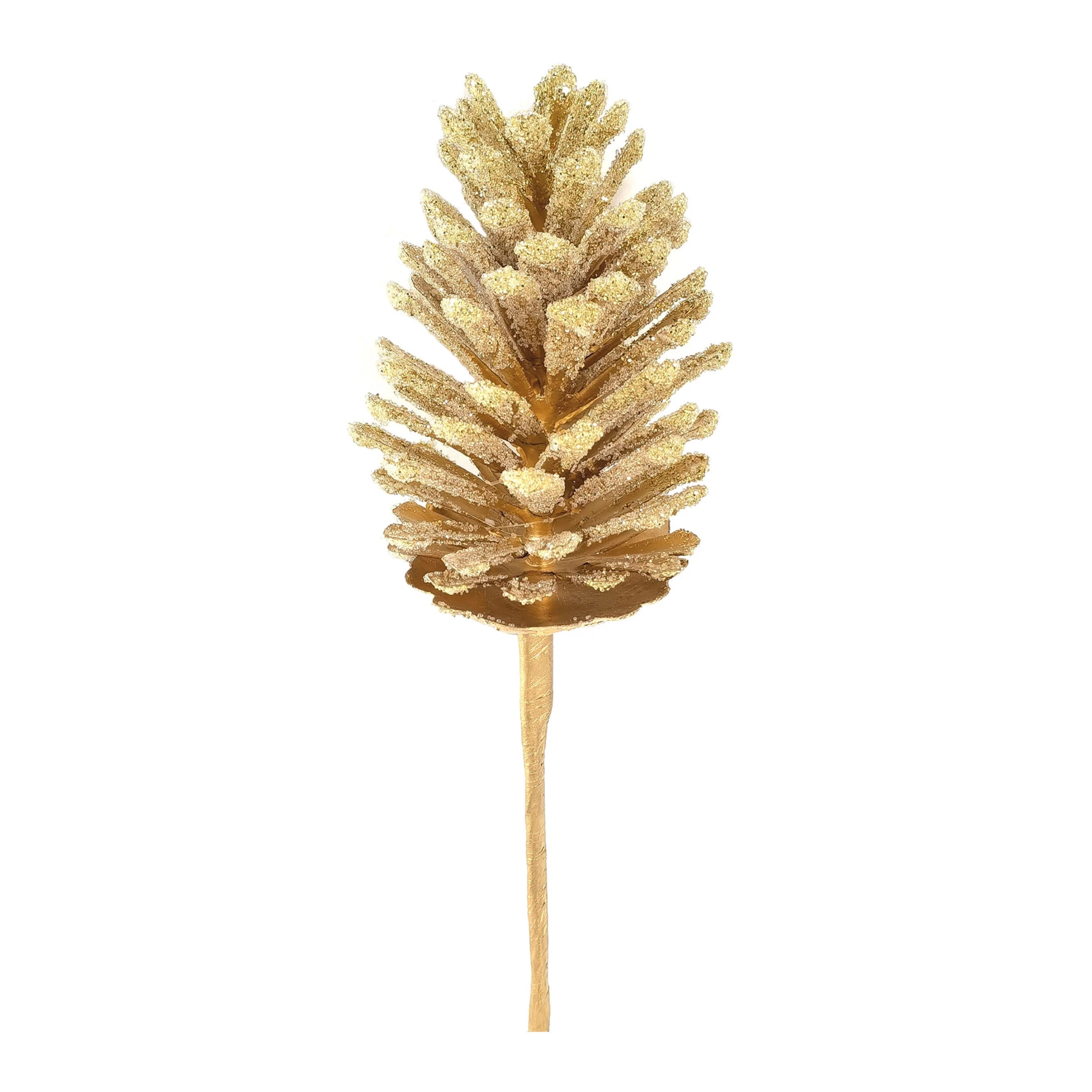 13" Glitter Pine Cone Pick 24 Pieces