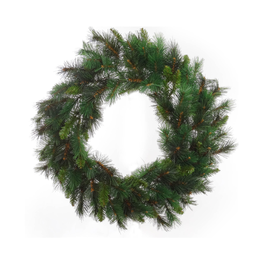 Majestic Pine Wreath - 24" Wide with 150 Lifelike Tips (Set of 6)