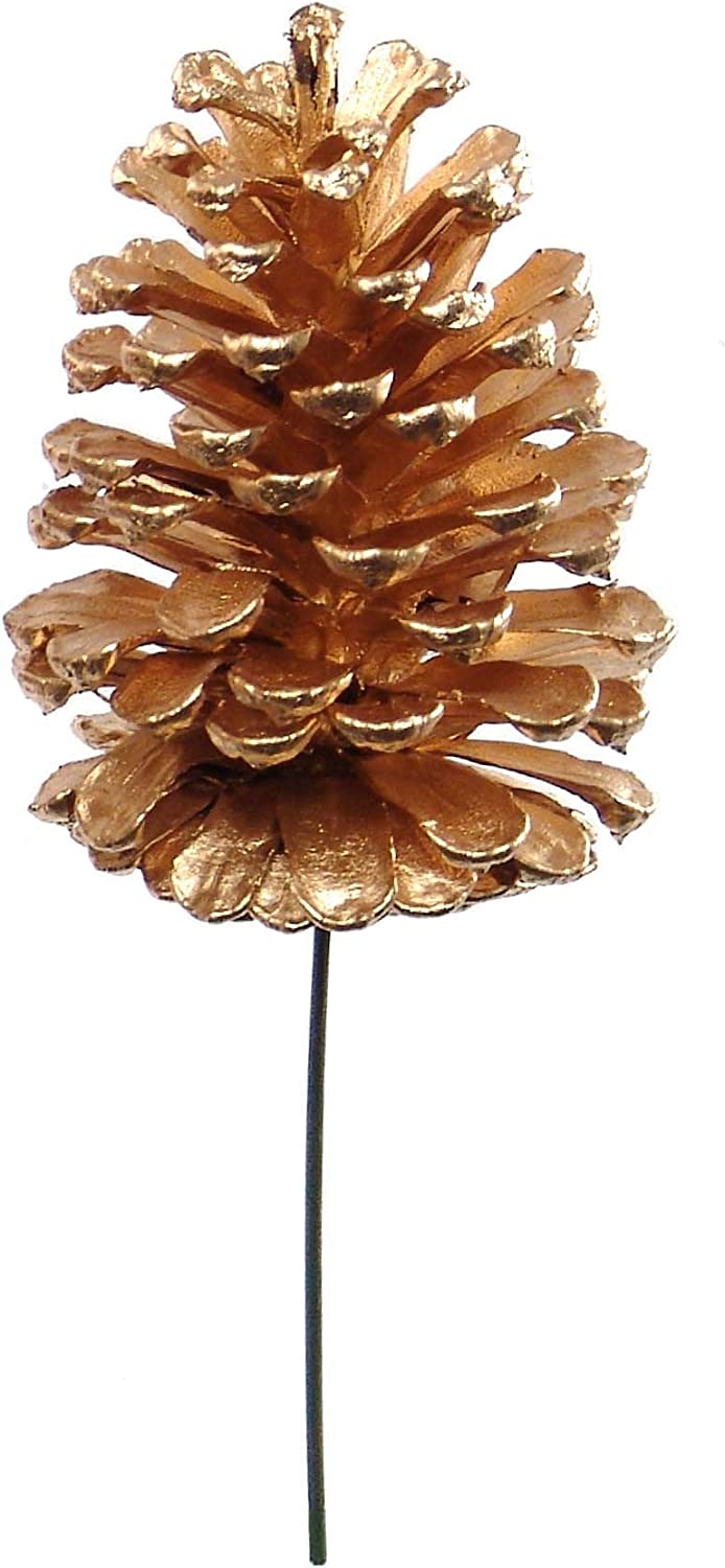 5-Inches Gold Pine Cone Pick
