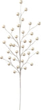 17" Pearl White Berry Stem Picks 12 Pack Decorative