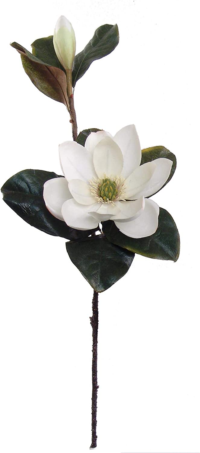 26 Inch Silk Magnolia Real Touch Hand-wrapped Stem