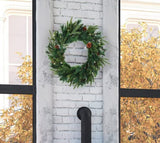 Christmas Wreath 24" with Cones LED Lights Battery Operated