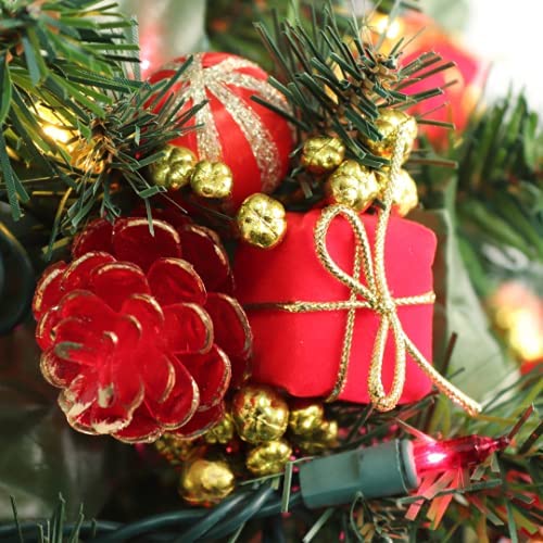 Red Velvet Traditional Christmas Ornament Pick