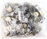 Traditional Christmas Ornament Picks Silver Pack of 12