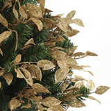 Gold Glitter Leaf Spray Christmas Tree Pick Ornament
